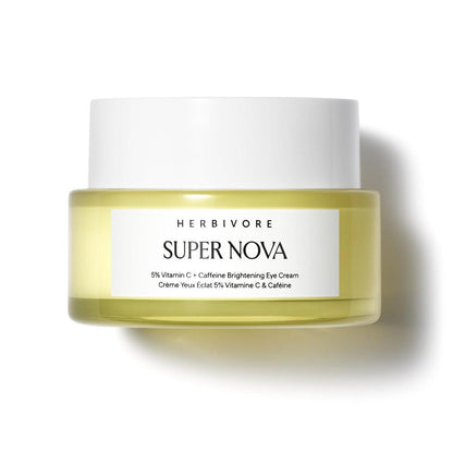 HERBIVORE Super Nova Augencreme – 5% THD Vitamin C & Koffein, Reduziert Augenringe & Schwellungen, Strafft die Augenpartie, Pflanzenbasiert, Vegan, Tierversuchsfrei, 15 ml
