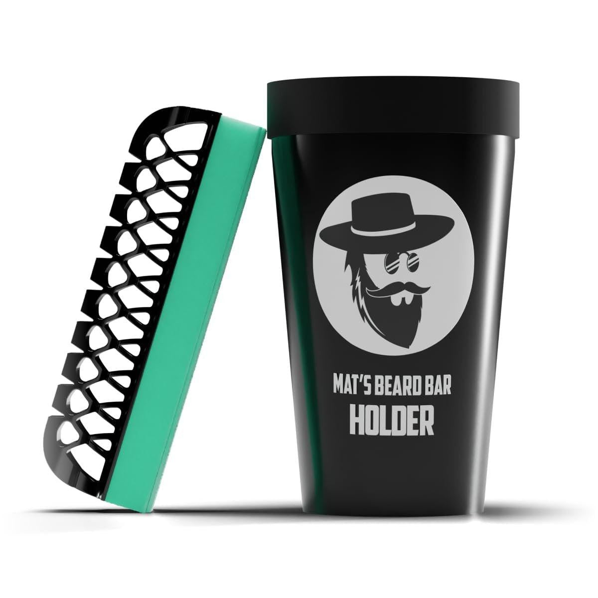 Mat's Beard Bar® - Pro (V2.0) & Halter - FLEXIBEL - Beseitigt Bartstoppeln nach der Rasur von Waschbecken und Arbeitsplatten - Bestes Geschenk für Männer