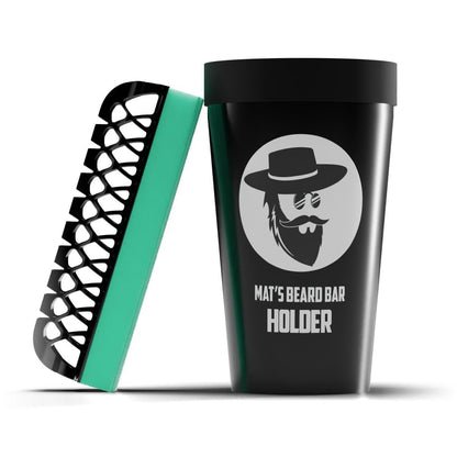 Mat's Beard Bar® - Pro (V2.0) & Halter - FLEXIBEL - Beseitigt Bartstoppeln nach der Rasur von Waschbecken und Arbeitsplatten - Bestes Geschenk für Männer