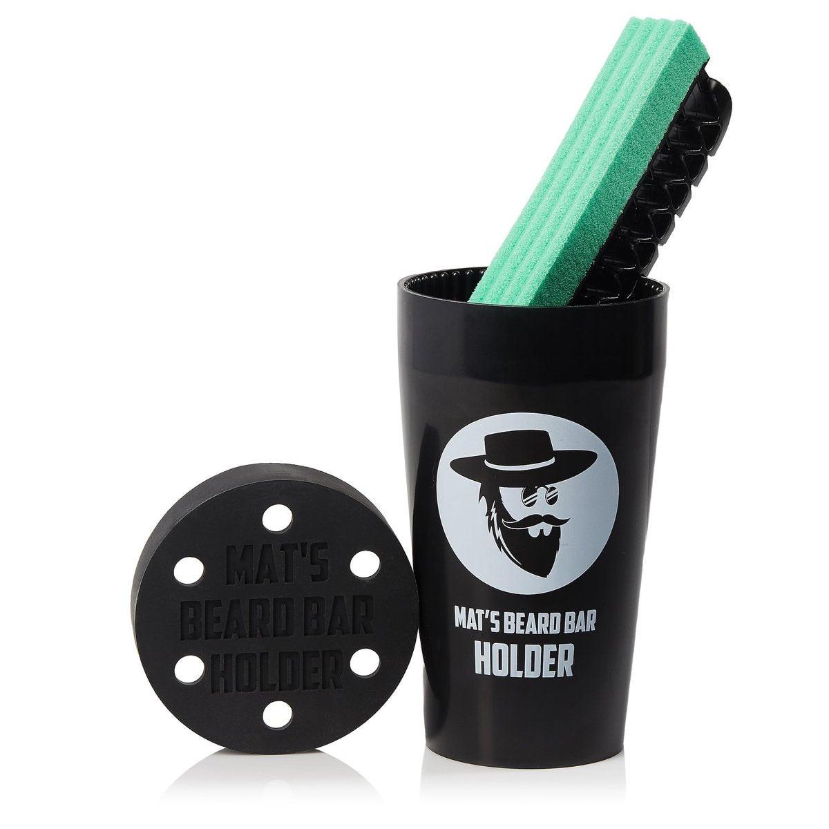 Mat's Beard Bar® - Pro (V2.0) & Halter - FLEXIBEL - Beseitigt Bartstoppeln nach der Rasur von Waschbecken und Arbeitsplatten - Bestes Geschenk für Männer