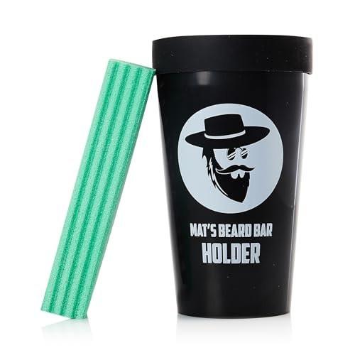 Mat's Beard Bar® - Pro (V2.0) & Halter - FLEXIBEL - Beseitigt Bartstoppeln nach der Rasur von Waschbecken und Arbeitsplatten - Bestes Geschenk für Männer