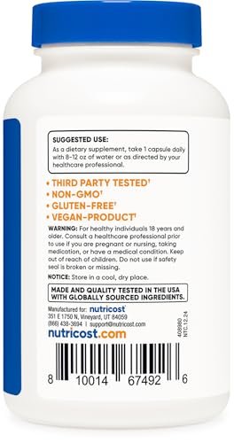 Nutricost Pilzkomplex – 10 Pilze in einer Kapsel: Reishi, Maitake, Shiitake, Löwenmähne uvm. – 120 Kapseln, 120 Portionen – Non-GMO & glutenfrei