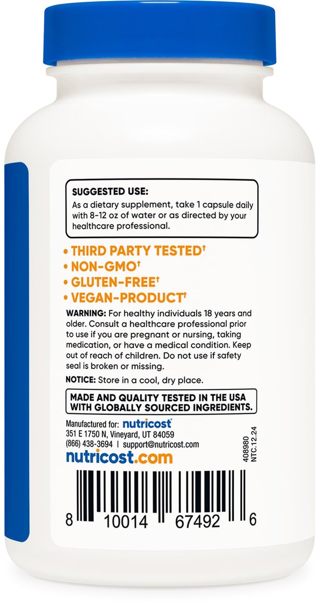Nutricost Pilzkomplex – 10 Pilze in einer Kapsel: Reishi, Maitake, Shiitake, Löwenmähne uvm. – 120 Kapseln, 120 Portionen – Non-GMO & glutenfrei
