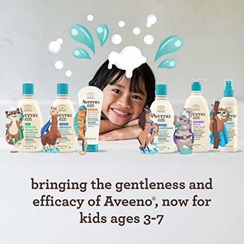 Aveeno Sensitive Skin Face & Body Gel Creme für Kinder mit Präbiotischem Hafer – Klinisch bestätigte 24-Stunden-Feuchtigkeitspflege, schnell trocknend & leicht, hypoallergen, 227 g