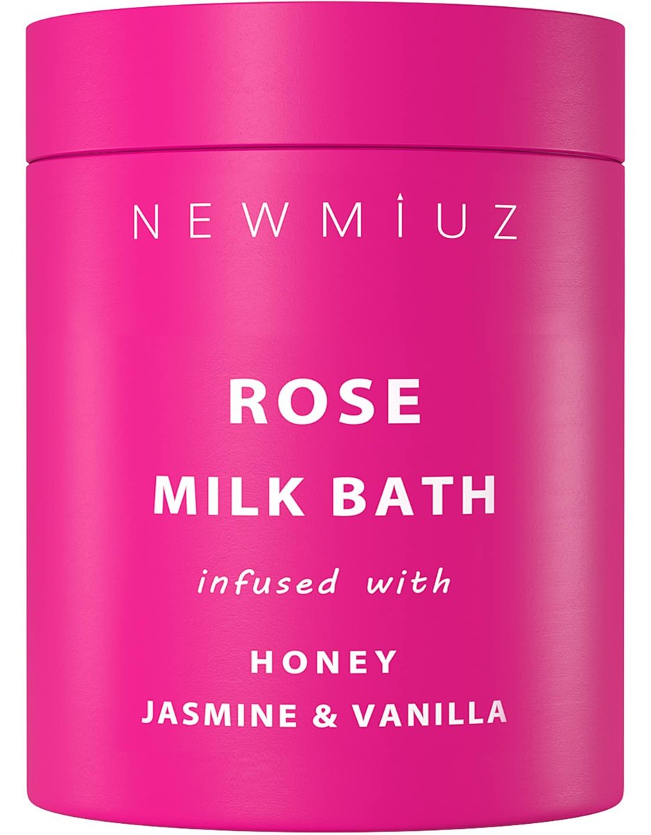Beruhigendes Rosen-Kokosmilch-Badesalz – Feuchtigkeitsspendend & Hautpflegend mit Honig, Jasmin, Vanille – Luxus-Spa für Entspannung – Geschenk für Frauen