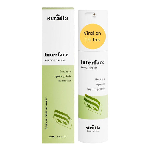 Stratia Interface Daily Moisturizer mit Peptiden für Feuchtigkeit & Reparatur – geeignet für alle Hauttypen, 50 ml