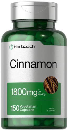 Horbäach Ceylon-Zimt Kapseln | 150 Stück | Vegetarisch, Non-GMO, Glutenfrei