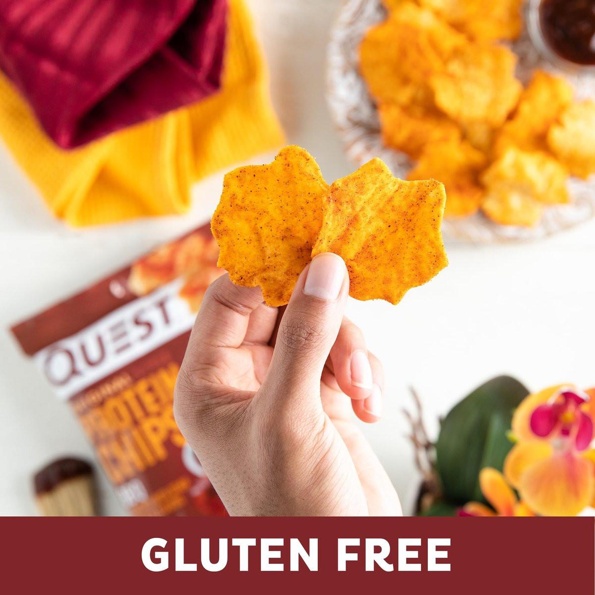 Quest Nutrition BBQ Protein Chips – 19g Protein, 4g Netto-Kohlenhydrate, Low Carb, Glutenfrei, 1,1 oz (4er-Pack)