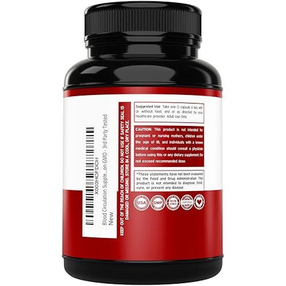 Blutkreislauf-Supplement mit Diosmin & mehr (150 Kapseln) – Durchblutungsförderer für Männer & Frauen – Unterstützung bei Krampfadern & Besenreisern – Vegan & Non-GMO – 3. Parteien getestet – Hergestellt in den USA