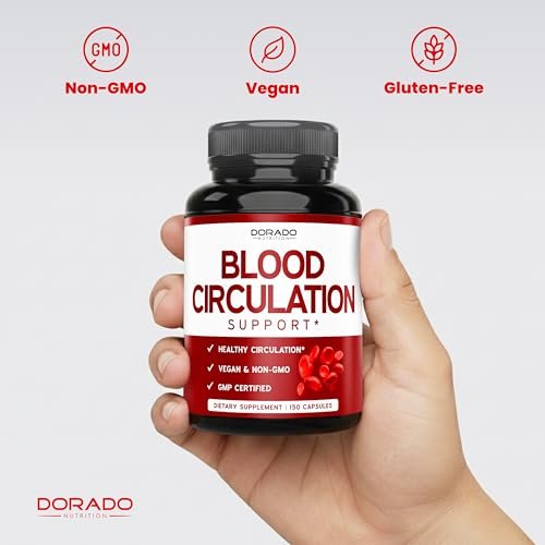 Blutkreislauf-Supplement mit Diosmin & mehr (150 Kapseln) – Durchblutungsförderer für Männer & Frauen – Unterstützung bei Krampfadern & Besenreisern – Vegan & Non-GMO – 3. Parteien getestet – Hergestellt in den USA