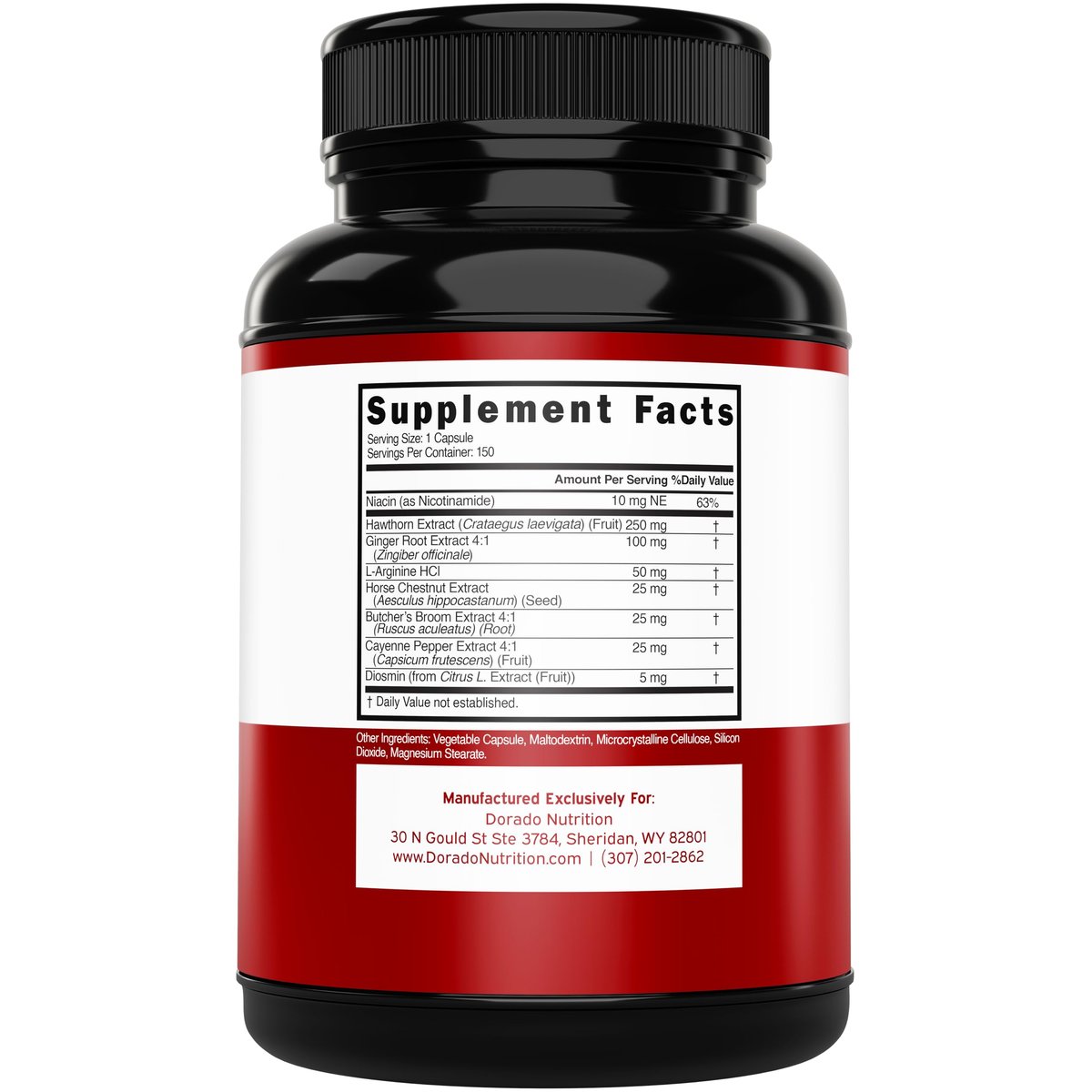 Blutkreislauf-Supplement mit Diosmin & mehr (150 Kapseln) – Durchblutungsförderer für Männer & Frauen – Unterstützung bei Krampfadern & Besenreisern – Vegan & Non-GMO – 3. Parteien getestet – Hergestellt in den USA