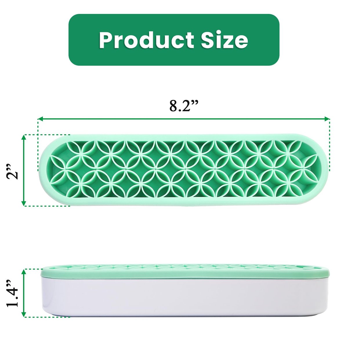 Elsjoy 3er-Pack Silikon Pinselhalter für Make-up, Schreibtisch-Organizer für Kosmetik, Stifte, Nähzubehör – Pink, Grau, Grün
