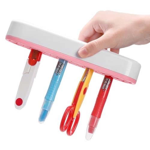 Elsjoy 3er-Pack Silikon Pinselhalter für Make-up, Schreibtisch-Organizer für Kosmetik, Stifte, Nähzubehör – Pink, Grau, Grün