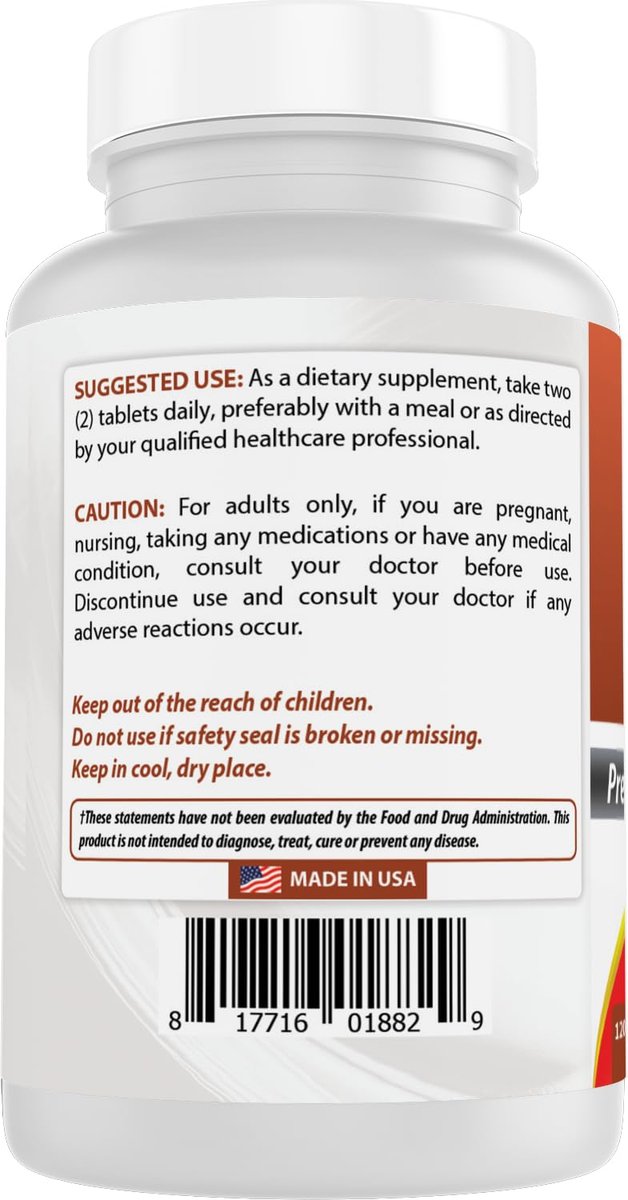 Best Naturals Calcium Magnesium Kalium - 120 Tabletten - Non-GMO & Glutenfrei