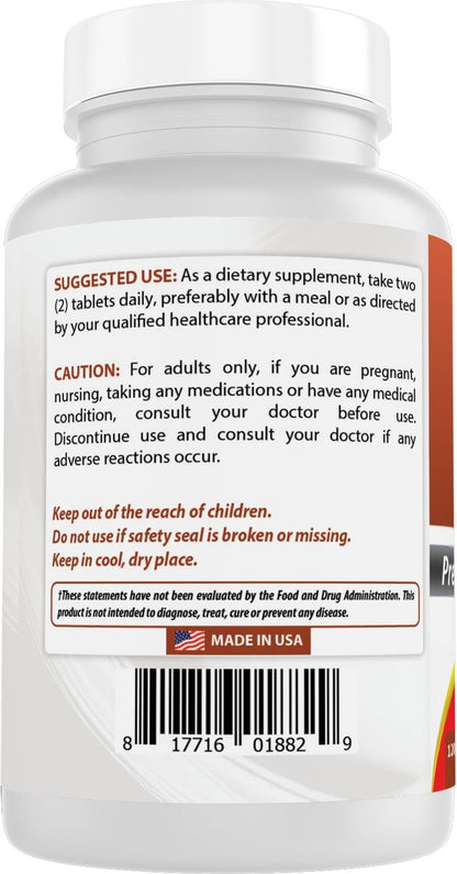 Best Naturals Calcium Magnesium Kalium - 120 Tabletten - Non-GMO & Glutenfrei