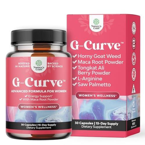 G-Curve Brust- und Po-Wachstumskapseln - Bockshornklee, Muira Puama & Maca-Wurzel für Po-Wachstum - Fortschrittliche Kräuterformel - Unterstützt größeren Po & größere Brust - Leicht zu schlucken - 30 Kapseln