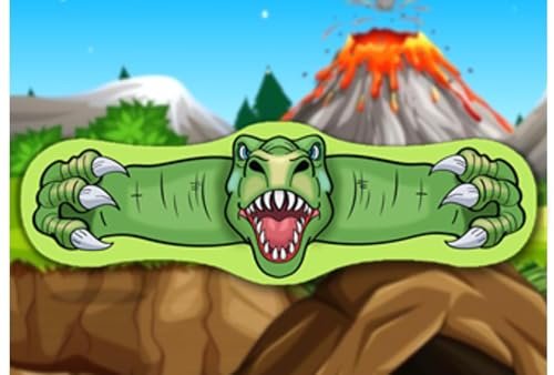 Prähistorische Dino-Pflaster – Die erstaunlichen Erste-Hilfe-Dinosaurier, die umarmen! T-Rex, Triceratops, Säbelzahntiger und prähistorischer Hai – lustige selbstklebende Cartoon-Pflaster. 100er-Box