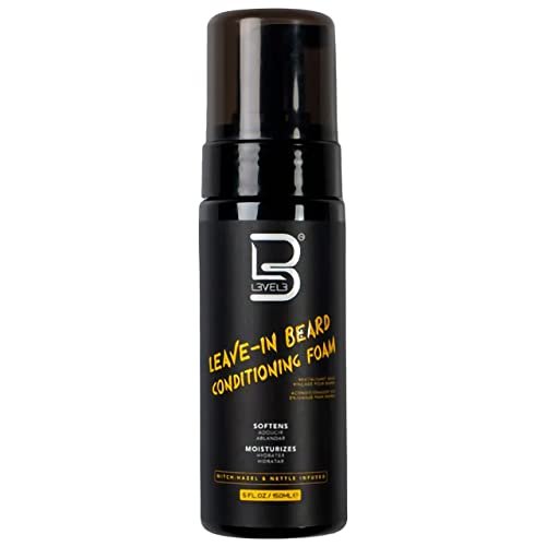 L3 Level 3 Leave In Beard Conditioner Foam – Leichter Barthydrator, macht Gesichtshaar weich und geschmeidig für einen glatten, gesunden Bart