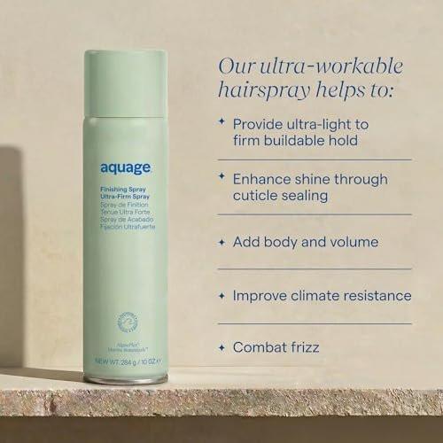 Aquage Finishing Hair Spray – Volumisierender & flexibler Halt für Glanz und langanhaltendes Styling – Professionelles Hairstyling-Produkt (10 oz)