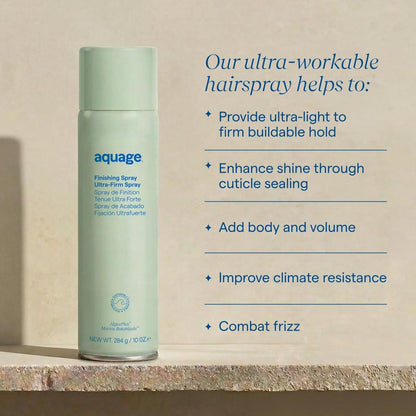 Aquage Finishing Hair Spray – Volumisierender & flexibler Halt für Glanz und langanhaltendes Styling – Professionelles Hairstyling-Produkt (10 oz)