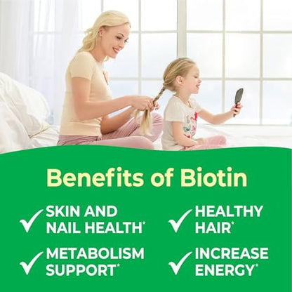 VitaWorks Kids Biotin 5000 mcg Lutschtabletten | Leckeres Biotin-Präparat für Kinder | Vegan, Ohne Gentechnik | Für Haarwachstum, Haut und Nägel | 120 Lutschtabletten