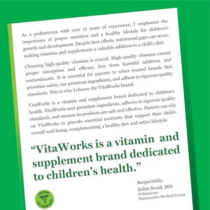 VitaWorks Kids Biotin 5000 mcg Lutschtabletten | Leckeres Biotin-Präparat für Kinder | Vegan, Ohne Gentechnik | Für Haarwachstum, Haut und Nägel | 120 Lutschtabletten