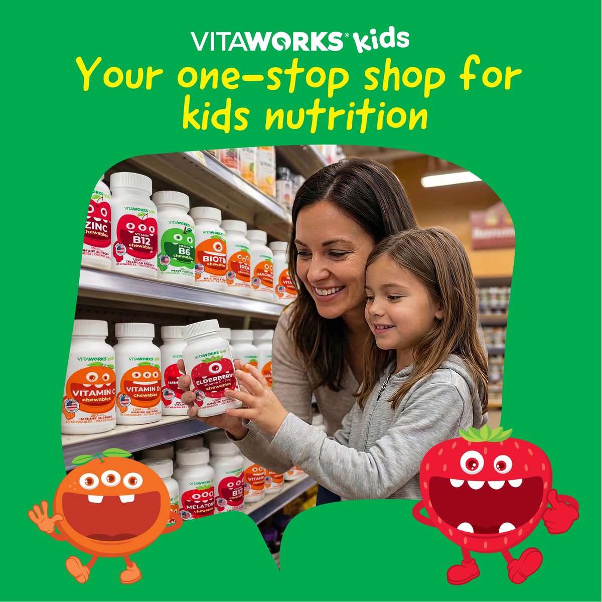 VitaWorks Kids Biotin 5000 mcg Lutschtabletten | Leckeres Biotin-Präparat für Kinder | Vegan, Ohne Gentechnik | Für Haarwachstum, Haut und Nägel | 120 Lutschtabletten
