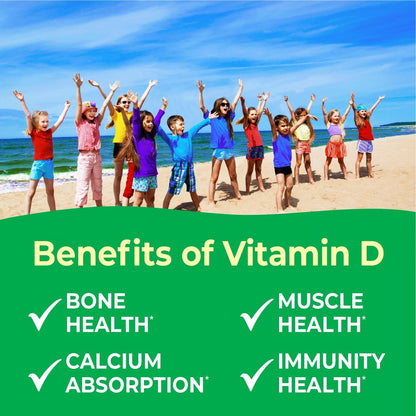 VitaWorks Vitamin D 1000 IE für Kinder – Kautabletten mit natürlichem Orangen-Geschmack – Vegan, GMO-frei, glutenfrei, nussfrei – Nahrungsergänzungsmittel für das Immunsystem – 120 Kautabletten