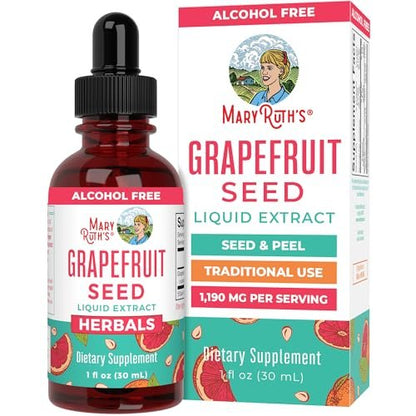 MARYRUTH'S Organics Grapefruitkern-Extrakt Tropfen | Schale & Kern | Kräutertinktur Flüssig | Zuckerfrei | Vegan | Non-GMO | Glutenfrei | Ungesüßt | 30 Portionen | 1 Fl Oz