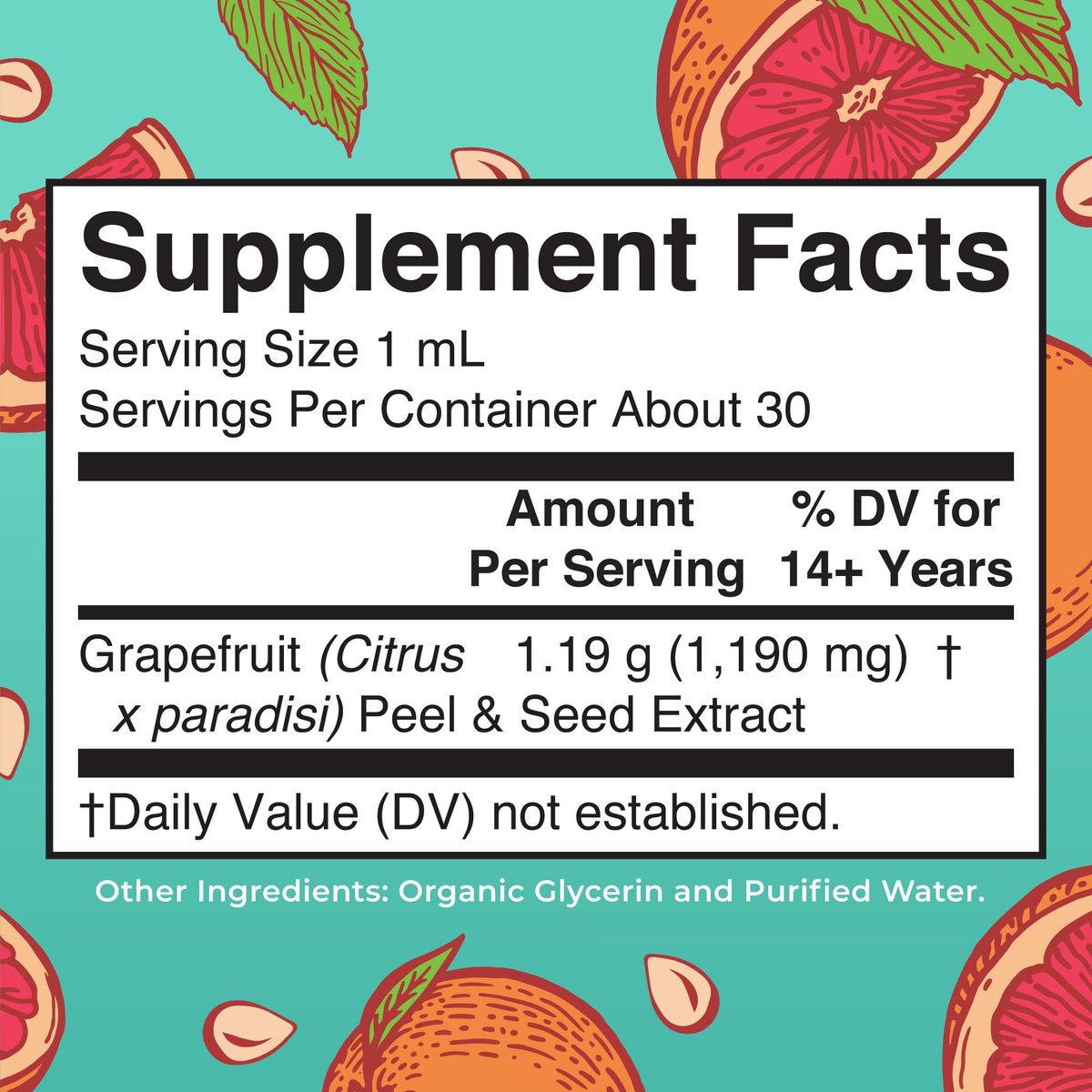 MARYRUTH'S Organics Grapefruitkern-Extrakt Tropfen | Schale & Kern | Kräutertinktur Flüssig | Zuckerfrei | Vegan | Non-GMO | Glutenfrei | Ungesüßt | 30 Portionen | 1 Fl Oz