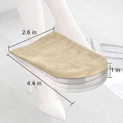 AccEncyc Verstellbare Fersenerhöhung Einlegesohlen 2er-Pack – Weiche Silikon-Height Increase Insoles für Schuhe 1/4" bis 1" – 4 Schichten