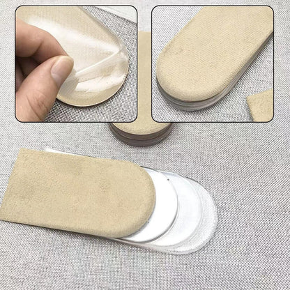 AccEncyc Verstellbare Fersenerhöhung Einlegesohlen 2er-Pack – Weiche Silikon-Height Increase Insoles für Schuhe 1/4" bis 1" – 4 Schichten
