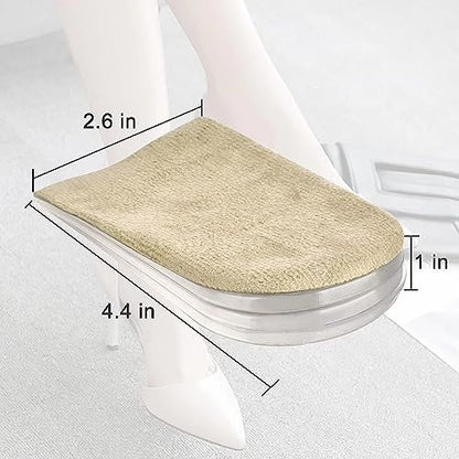 AccEncyc Verstellbare Fersenerhöhung Einlegesohlen 2er-Pack – Weiche Silikon-Height Increase Insoles für Schuhe 1/4" bis 1" – 4 Schichten