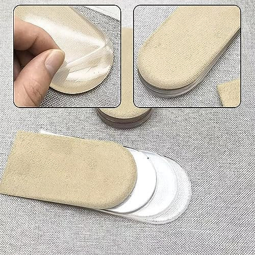 AccEncyc Verstellbare Fersenerhöhung Einlegesohlen 2er-Pack – Weiche Silikon-Height Increase Insoles für Schuhe 1/4" bis 1" – 4 Schichten