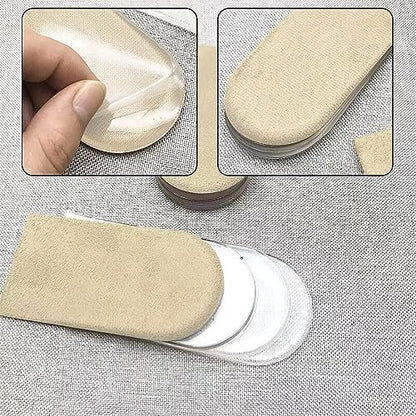 AccEncyc Verstellbare Fersenerhöhung Einlegesohlen 2er-Pack – Weiche Silikon-Height Increase Insoles für Schuhe 1/4" bis 1" – 4 Schichten