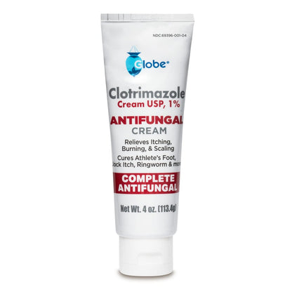 Globe Clotrimazol Antimykotikum Creme 1% USP, 113 g – Behandlung gegen Fußpilz, Juckreiz, Brennen, Risse und Schuppen