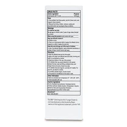 Globe Clotrimazol Antimykotische Creme 1% USP, 1 oz (3er Pack) – Pilzbehandlung gegen Fußpilz, Juckreiz, Brennen, Risse und Schuppen