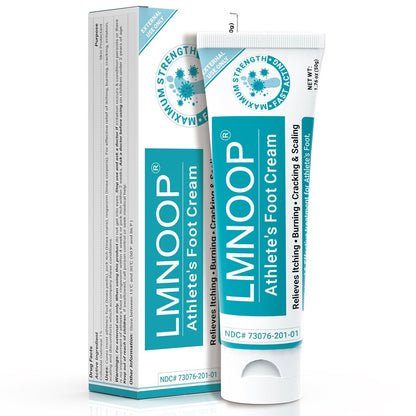 LMNOOP Fußpilz Creme, Maximale Stärke gegen Fußpilz (Tinea Pedis), Juckreiz, Blasen, Brennen, Risse, Schuppen, natürliche Kräuter Antimykotische Fußcreme