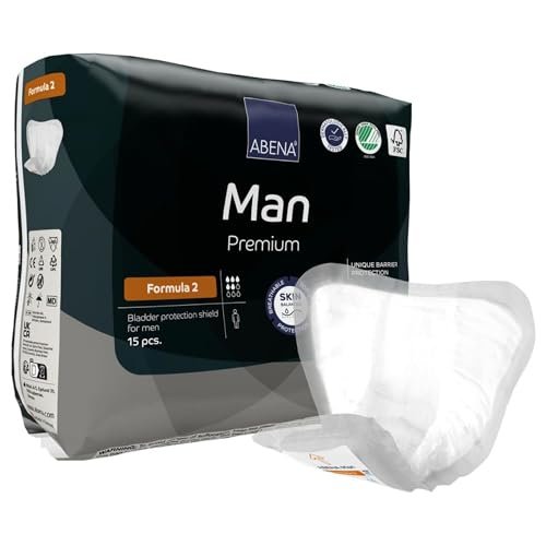 Abena Man Premium Inkontinenz-Einlagen, Größe 0-2, Formel 2, 15 Stück