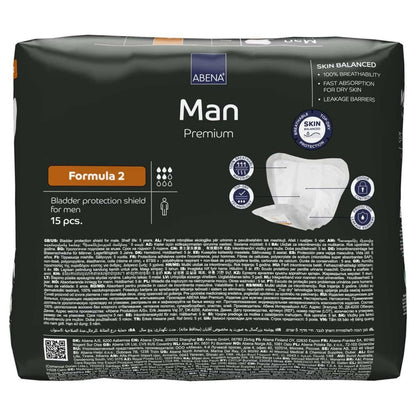 Abena Man Premium Inkontinenz-Einlagen, Größe 0-2, Formel 2, 15 Stück