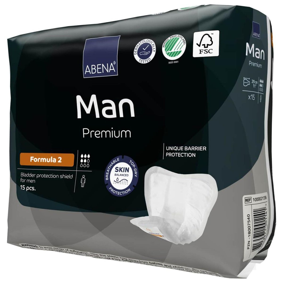 Abena Man Premium Inkontinenz-Einlagen, Größe 0-2, Formel 2, 15 Stück
