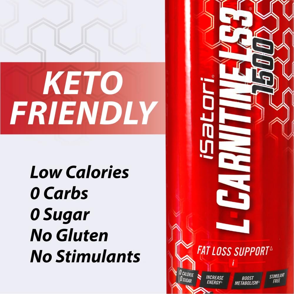 iSatori L-Carnitin LS3 1500 – Flüssiges L-Carnitin mit Acetyl & Tartrat, Stimulansfrei, Kalorienarm, Zucker- & Glutenfrei, Keto-freundlich, Blaue Himbeere (32 Portionen)