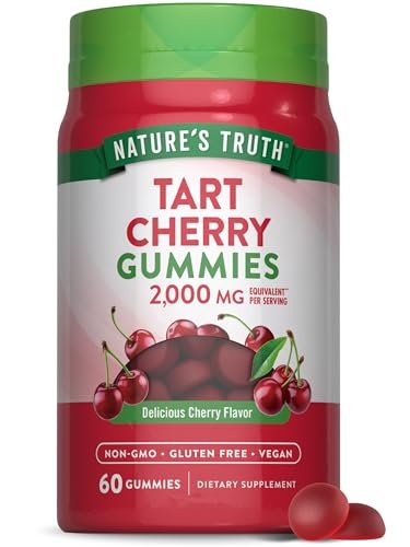 Nature's Truth Sauerkirsch-Gummis | 60 Stück | Vegan, Non-GMO & Glutenfrei | Kirschgeschmack