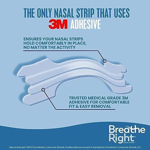 Breathe Right Nasal Strips Clear Small/Medium – 30 Stück, gegen Schnarchen, Nasenverstopfung, Allergien