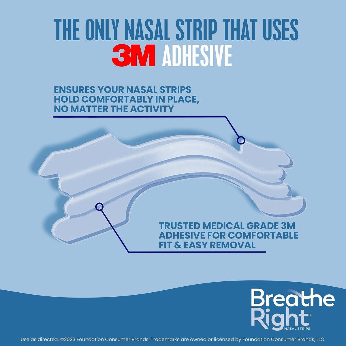 Breathe Right Nasal Strips Clear Small/Medium – 30 Stück, gegen Schnarchen, Nasenverstopfung, Allergien