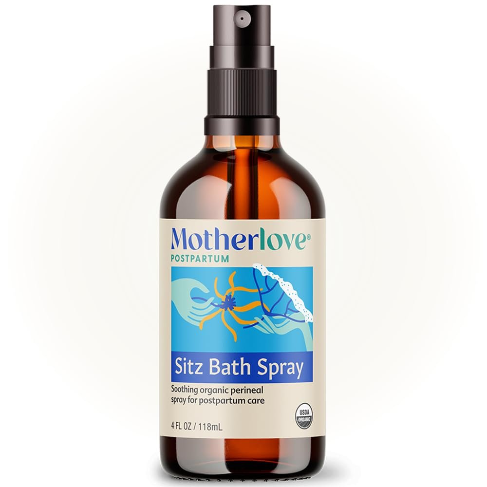 Motherlove Sitz Bad Spray (118 ml) – Kräuter-Peri-Spray mit Hamamelis für die Wochenbettpflege – USDA Bio, vegan & tierversuchsfrei