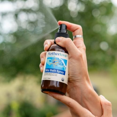Motherlove Sitz Bad Spray (118 ml) – Kräuter-Peri-Spray mit Hamamelis für die Wochenbettpflege – USDA Bio, vegan & tierversuchsfrei