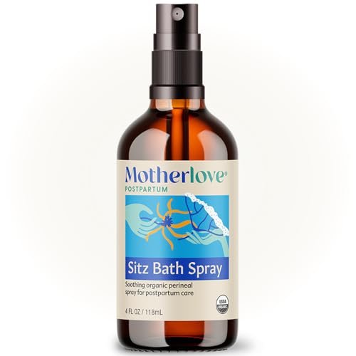 Motherlove Sitz Bad Spray (118 ml) – Kräuter-Peri-Spray mit Hamamelis für die Wochenbettpflege – USDA Bio, vegan & tierversuchsfrei