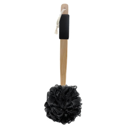 Peeling-Bürste aus Holz mit Gummigriff – Körperpeeling-Bürste für die Dusche, Badeschwamm