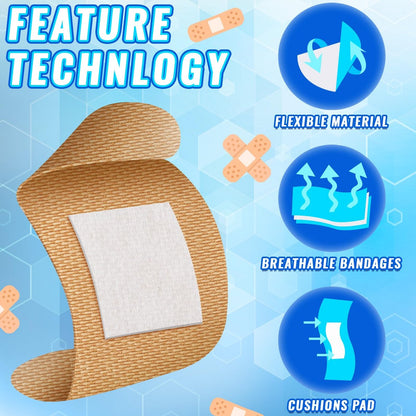 Marsui 200 Pcs Klebepflaster Quadratisch Beige Flexible Wundschnellverband Nicht Latex Fingerkuppe für Kleine Schnitte Wundversorgung Diskret Erste Hilfe und Verdeckt Hautstellen (1,5")